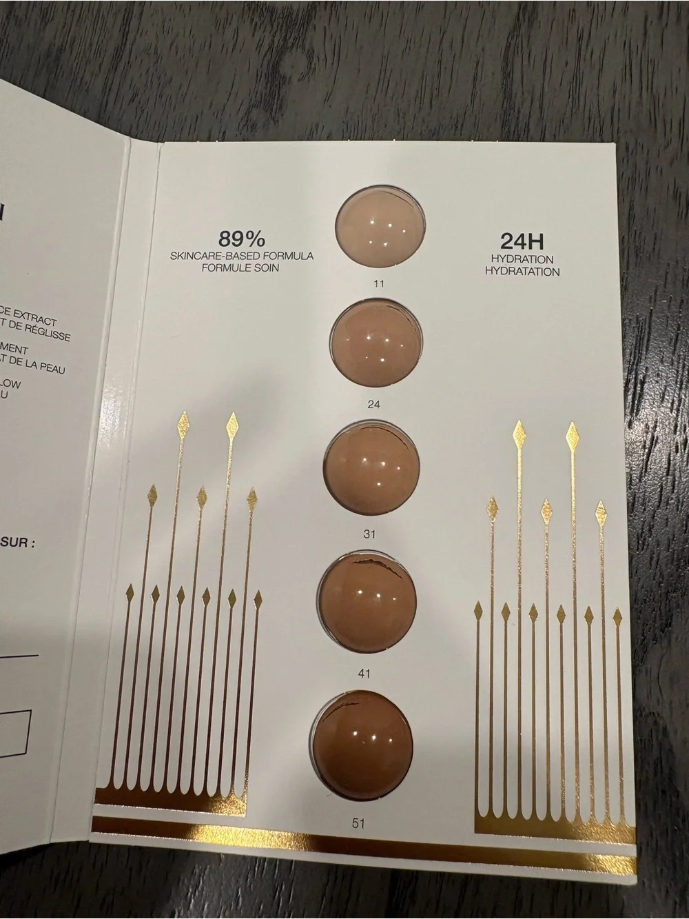 Gucci sample card